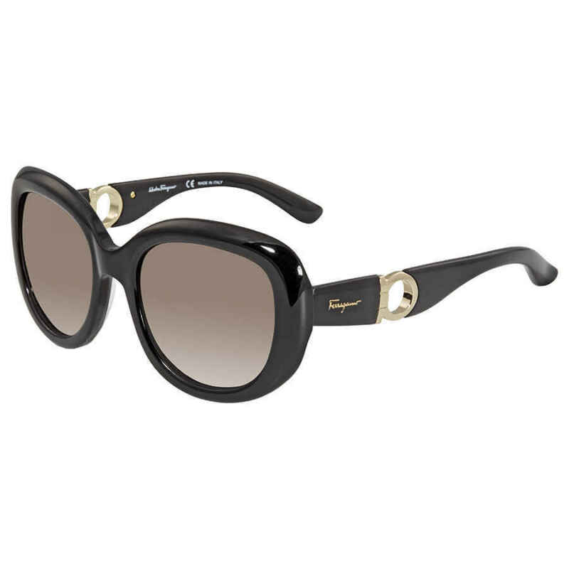 Salvatore Ferragamo Gradient Smoke Oval Sunglasses SF727S 001 53